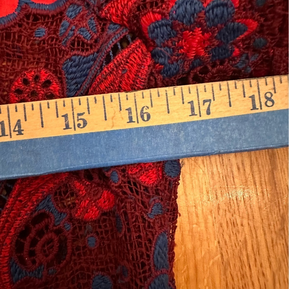 SANDRO RED LACE DRESS size FR3 # - Picture 8 of 14